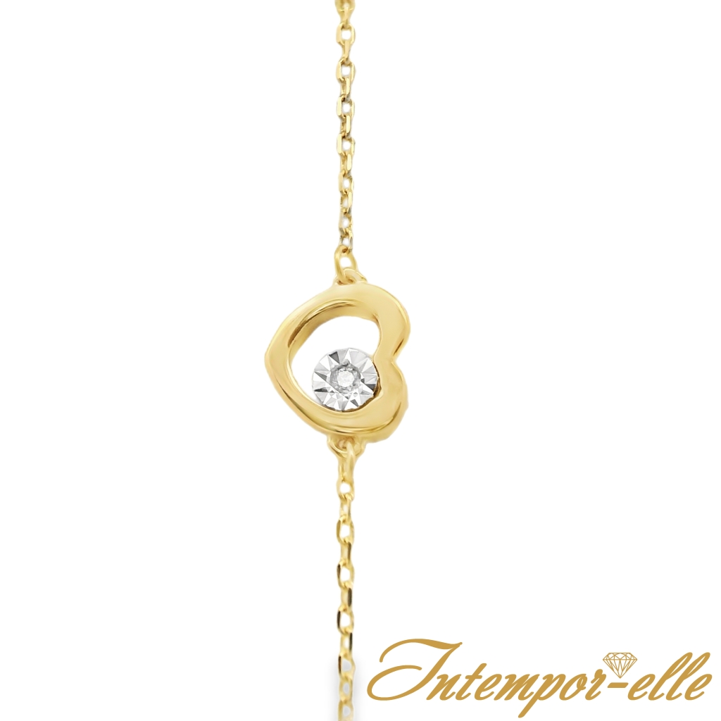 BR COEUR OR 18 CT + DT 0.01 CT 