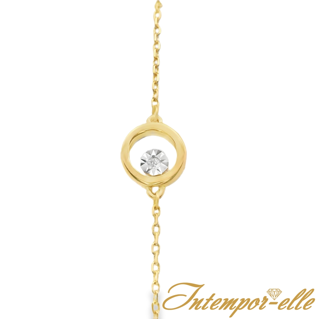 BR ROND OR 18 CT + DT 0.01 CT 